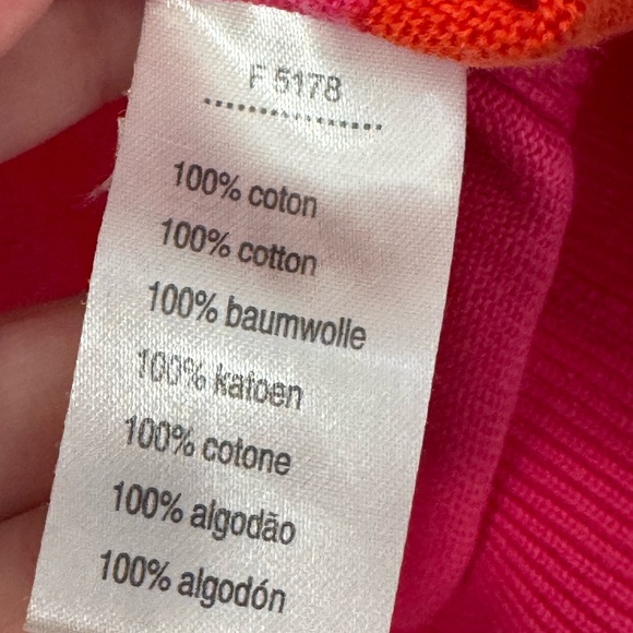 Lacoste Pink and Orange Argyle Sweater - Picture 4 of 4